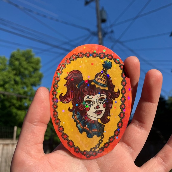 Handmade holographic stickers. 10 pack assorted. - Picture 2 of 8